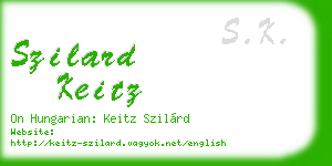 szilard keitz business card